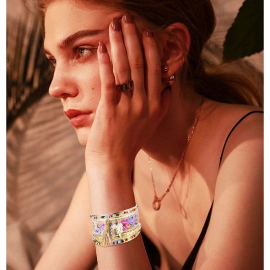 Bangle Stackable Bracelet Set For Women Layering Statement Bead Wrap Bangle Bohemian Indian Colorful Bracelet Fashion Bangle Stackable Bracelet Set For Women Layering Statement Bead Wrap Bangle Bohemian Indian Colorful Bracelet Fashion